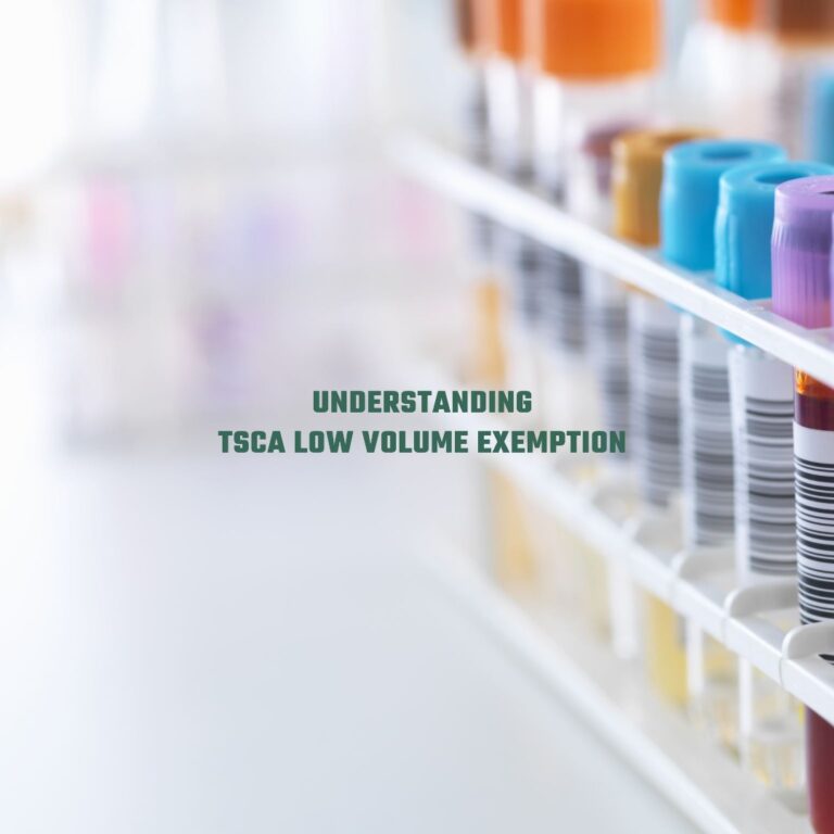 Low Volume Exemption, TSCA Low Volume Exemption,